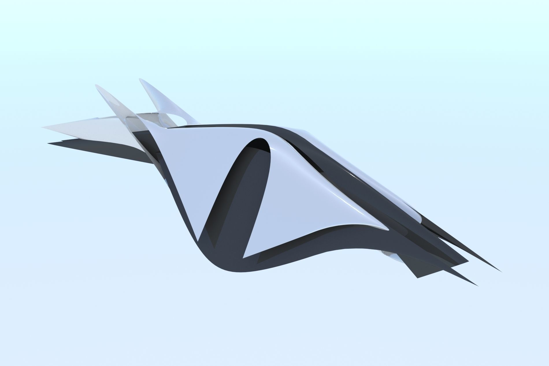 Spaceship Racer 3D Sci-Fi  Low-poly 3D model_5