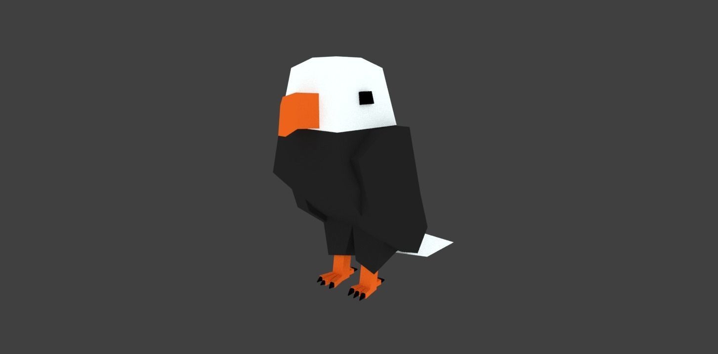 Low-Poly Eagle Rig Low-poly 3D model_3