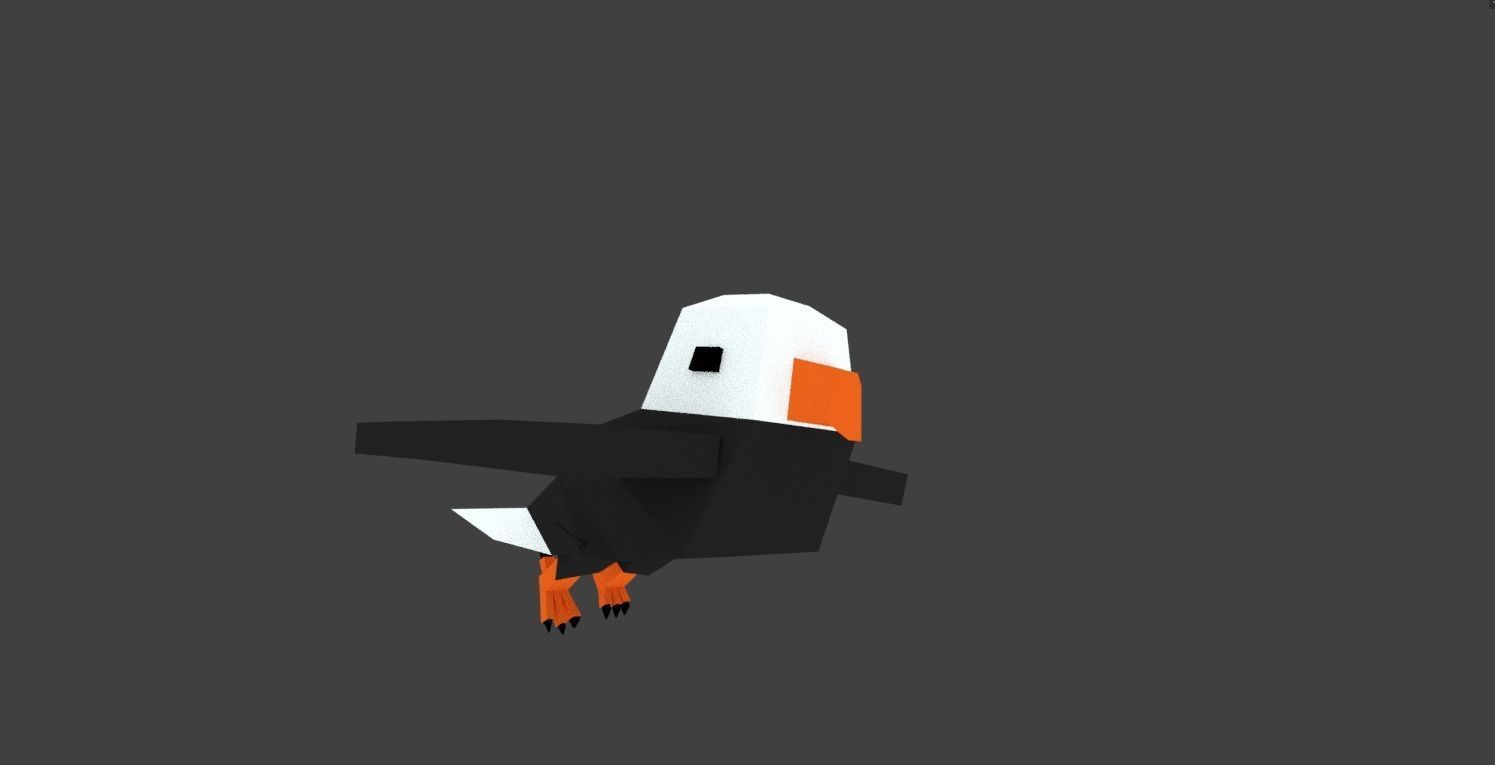 Low-Poly Eagle Rig Low-poly 3D model_2