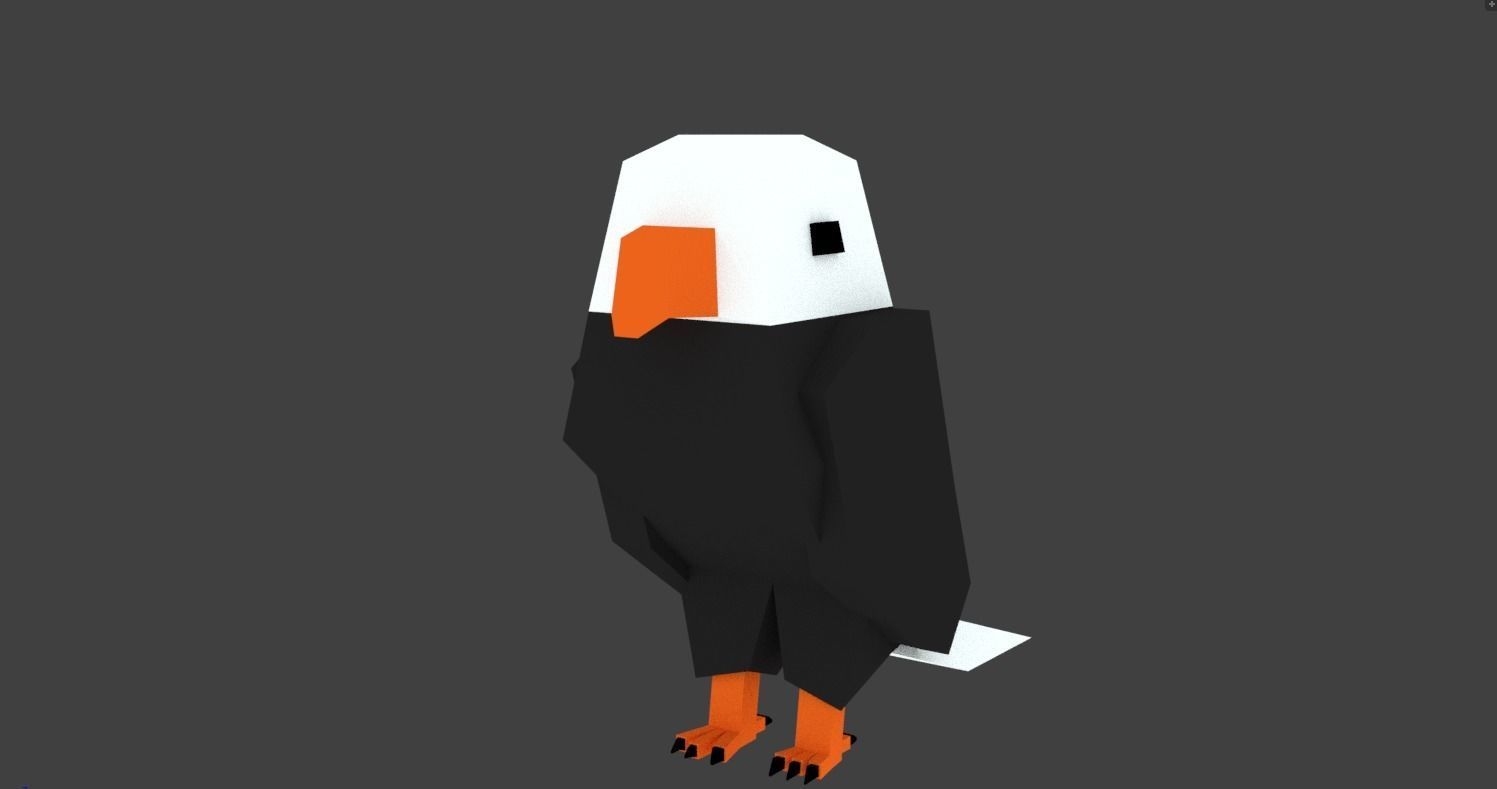 Low-Poly Eagle Rig Low-poly 3D model_1