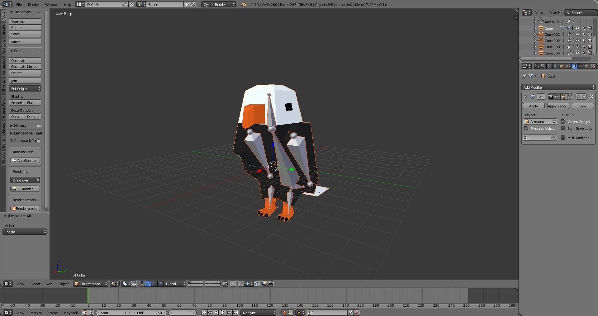 Low-Poly Eagle Rig Low-poly 3D model_4