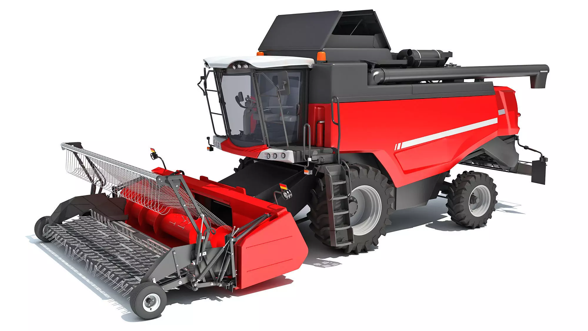 Combine Harvester 3D model_0