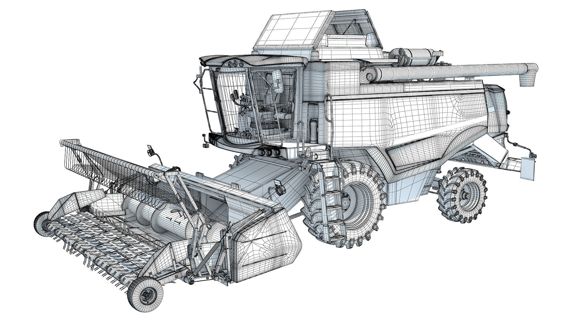 Combine Harvester 3D model_16