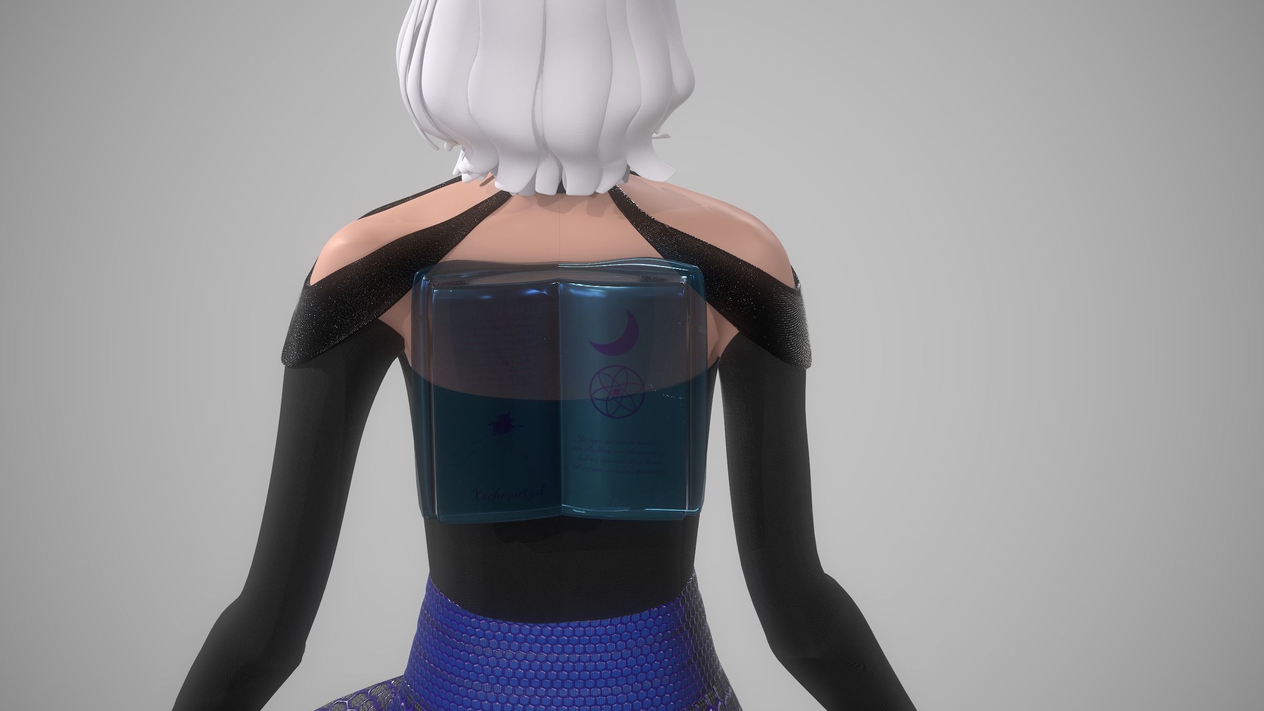 Violet sexy girl with glowing eyes 3D model_3