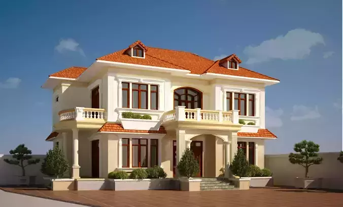 Modern Villa Detail 3D model