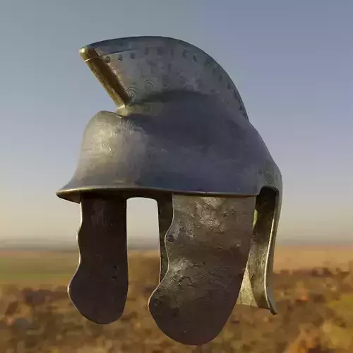 Ancient Greek Attic Helmet 3D model