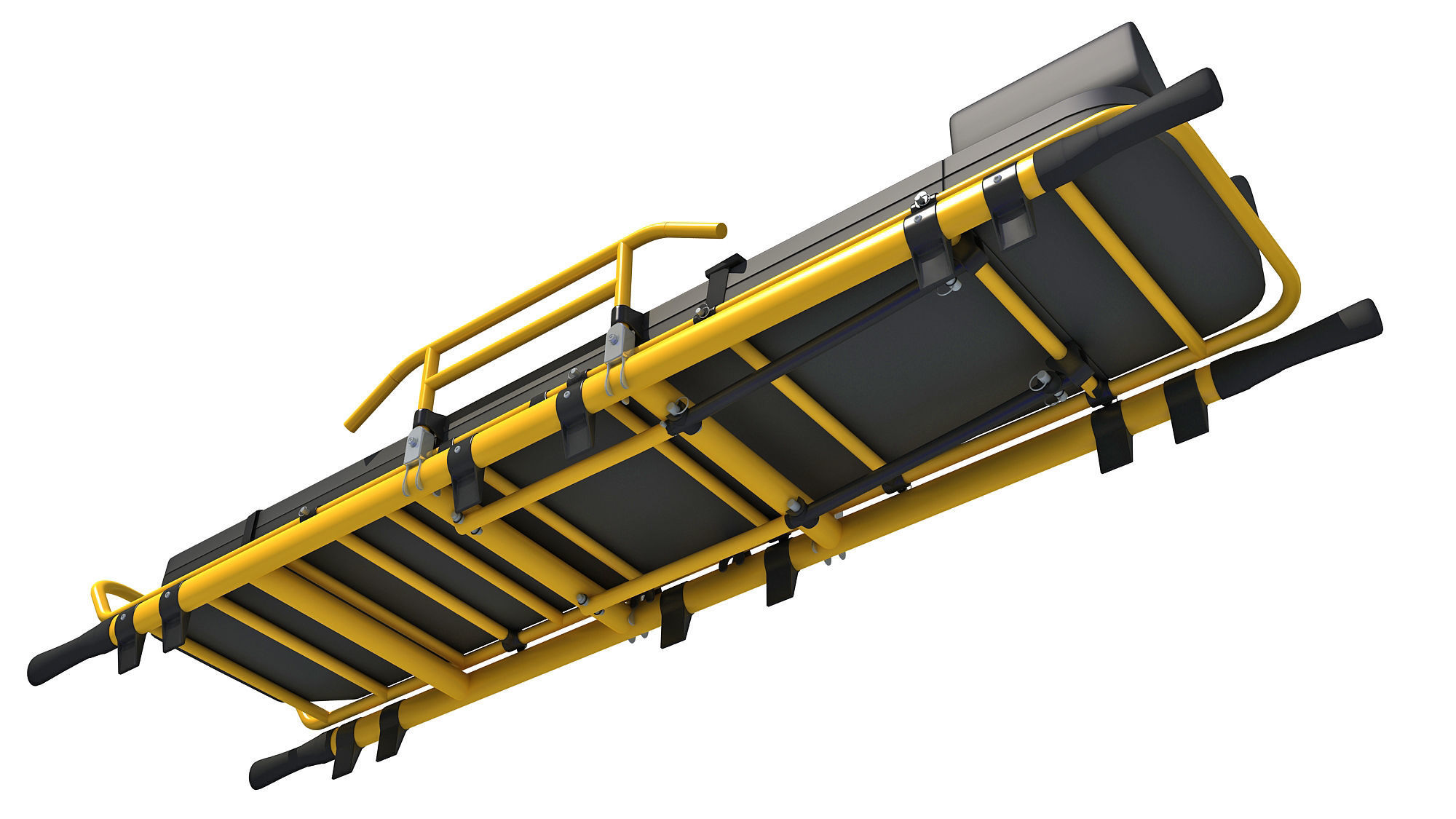 Medical Stretcher 3D model_7
