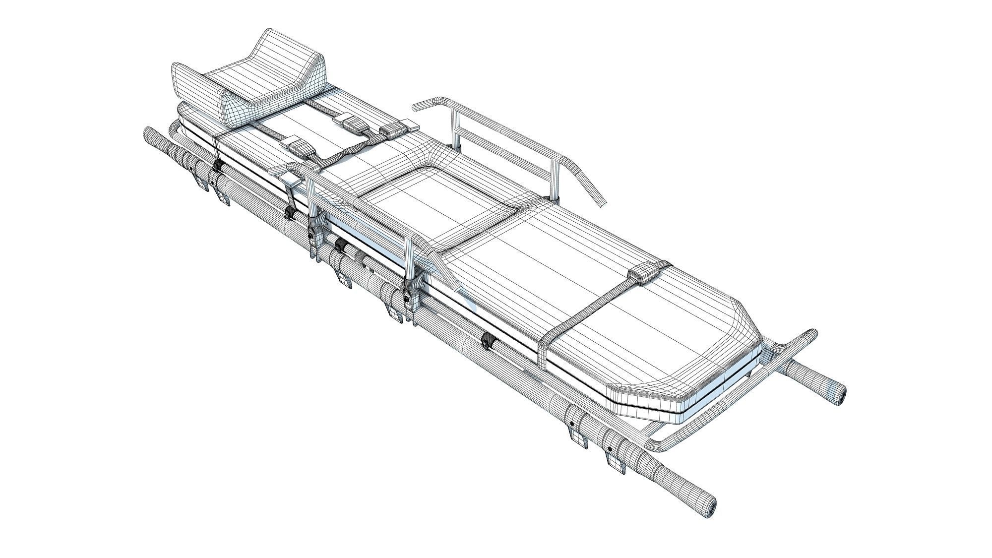 Medical Stretcher 3D model_13