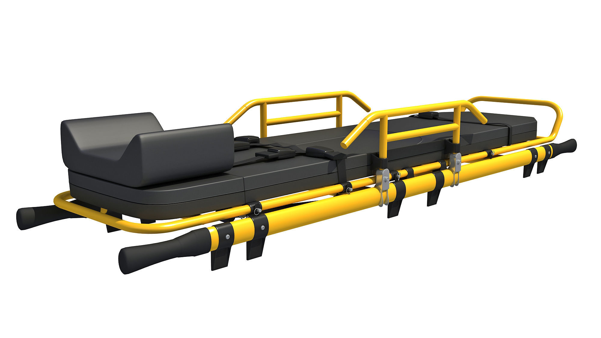 Medical Stretcher 3D model_10