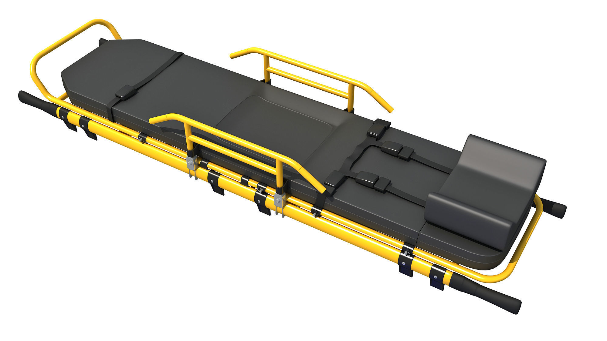 Medical Stretcher 3D model_8