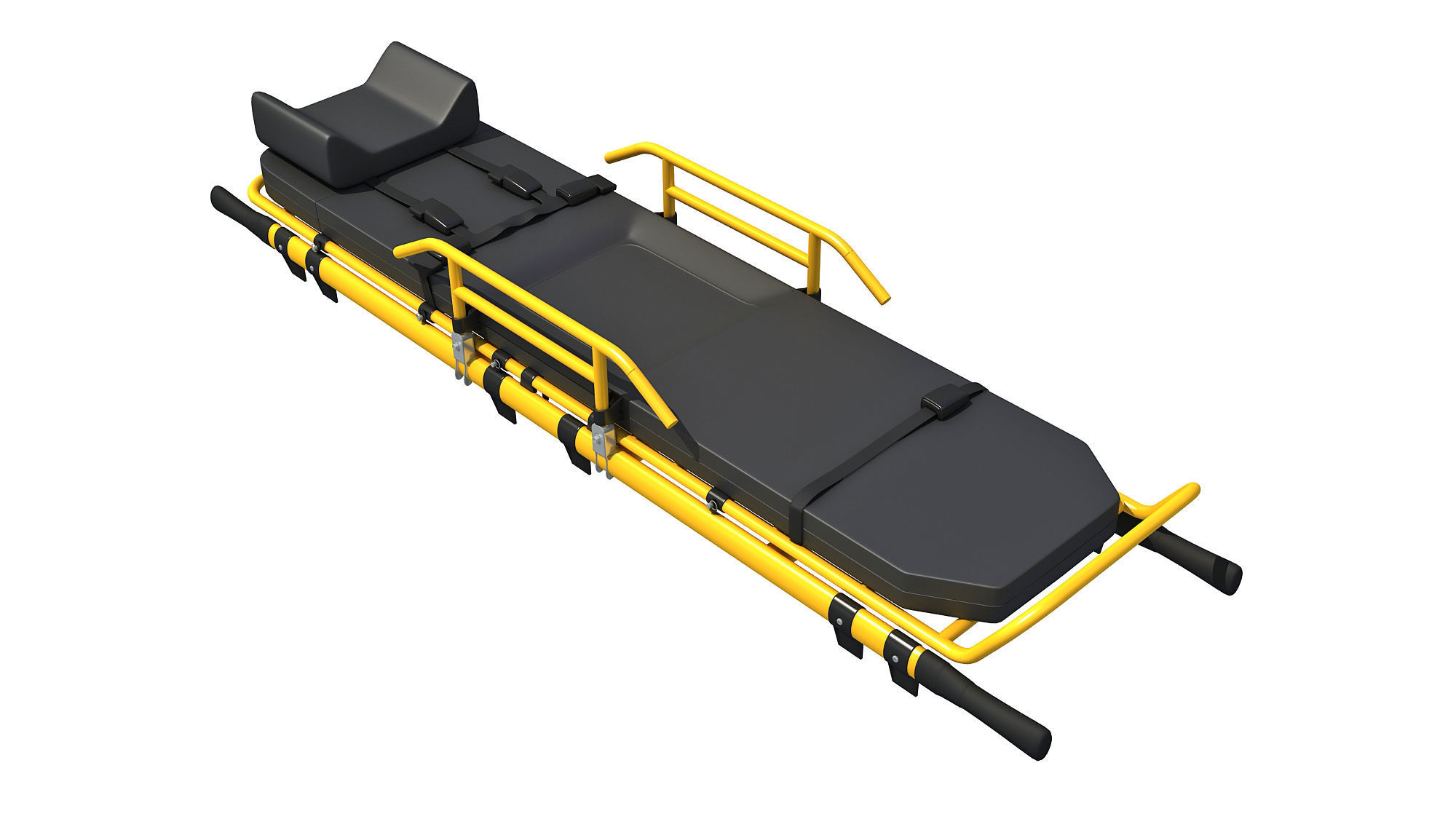 Medical Stretcher 3D model_3