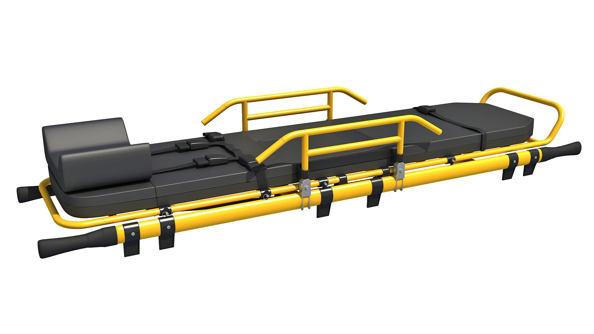 Medical Stretcher 3D model_2