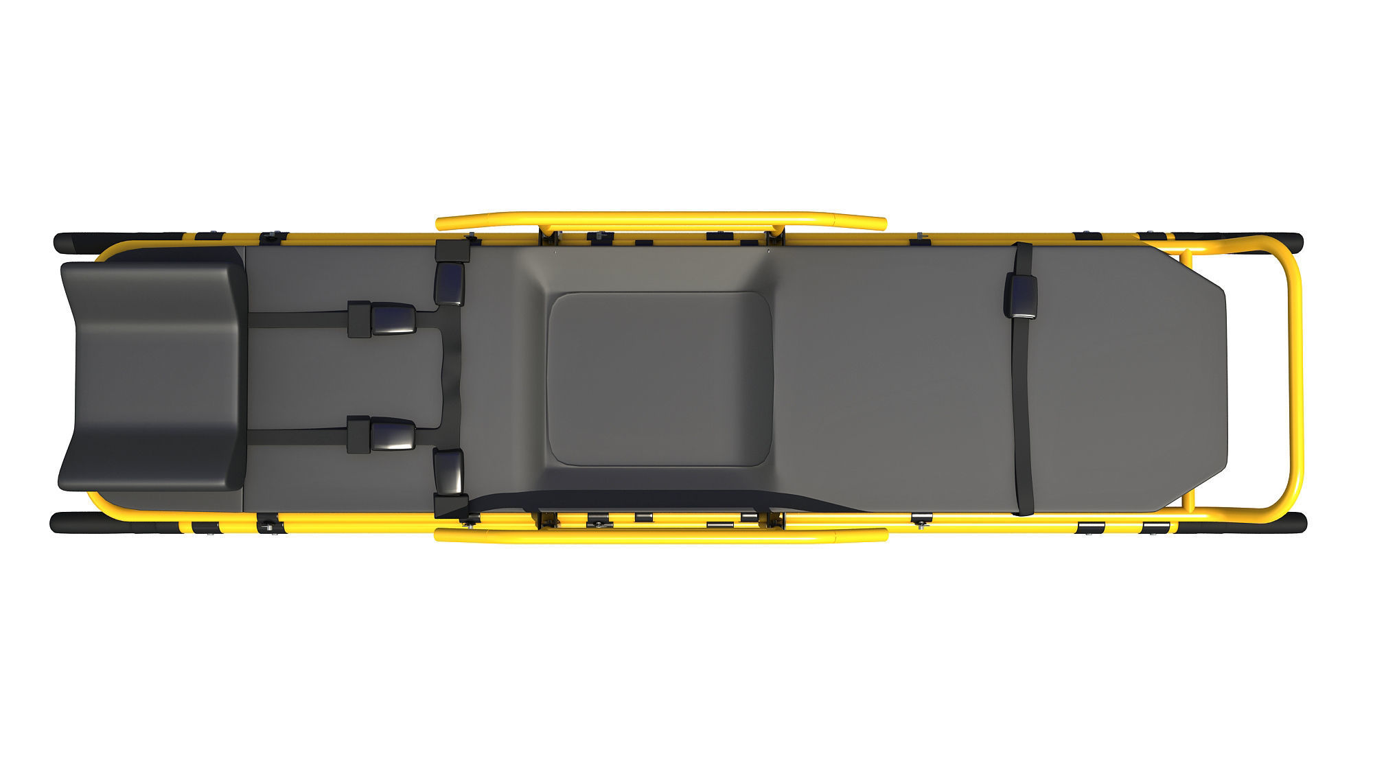 Medical Stretcher 3D model_11