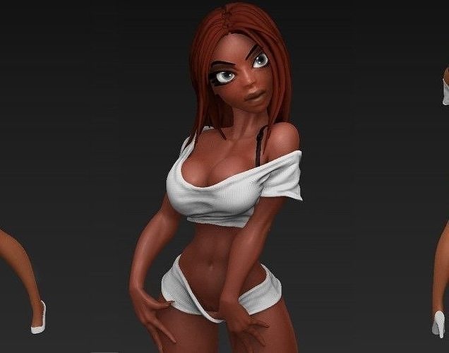 Sexy Toon Girl 3D print model