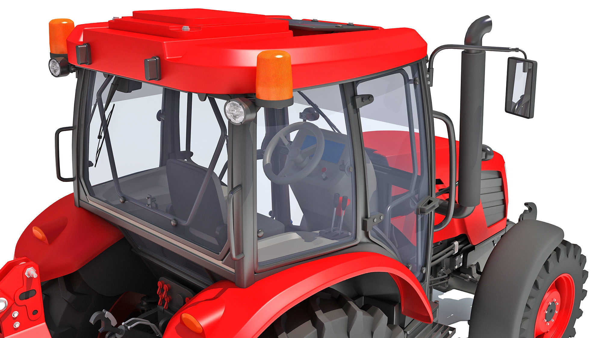Tractor with Compact Disc Harrow 3D model_13