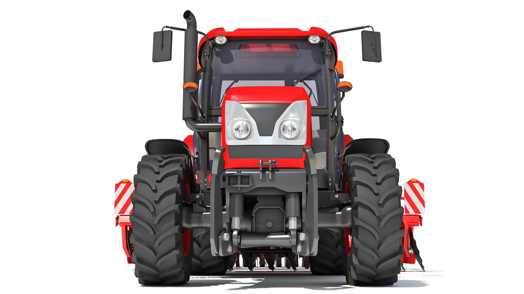 Tractor with Compact Disc Harrow 3D model_11