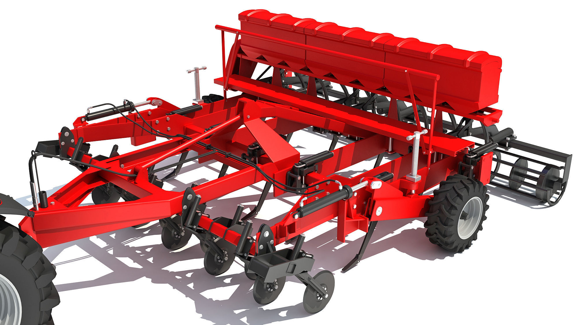 Tractor with Seed Drill 3D model_10