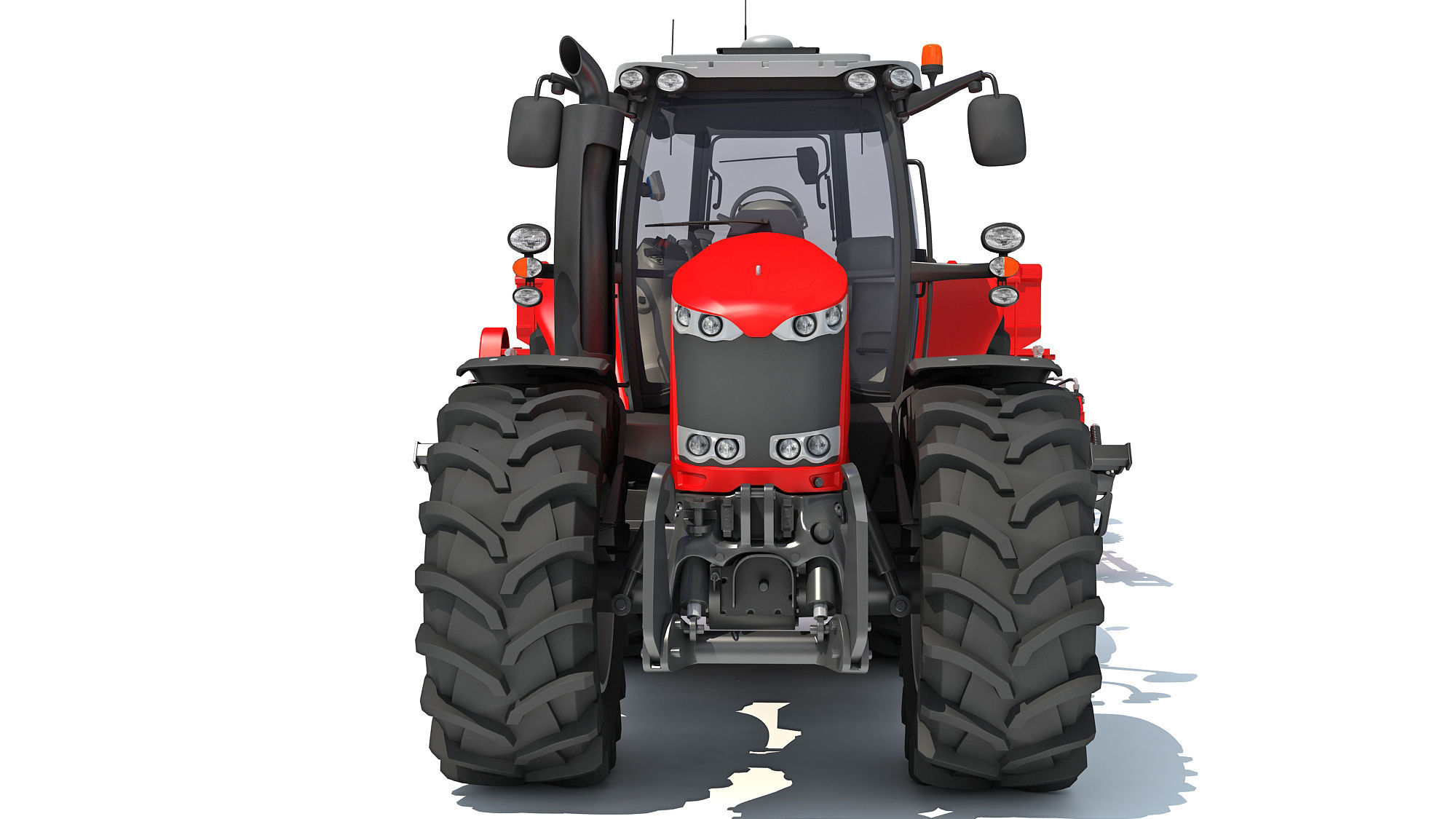 Tractor with Seed Drill 3D model_8