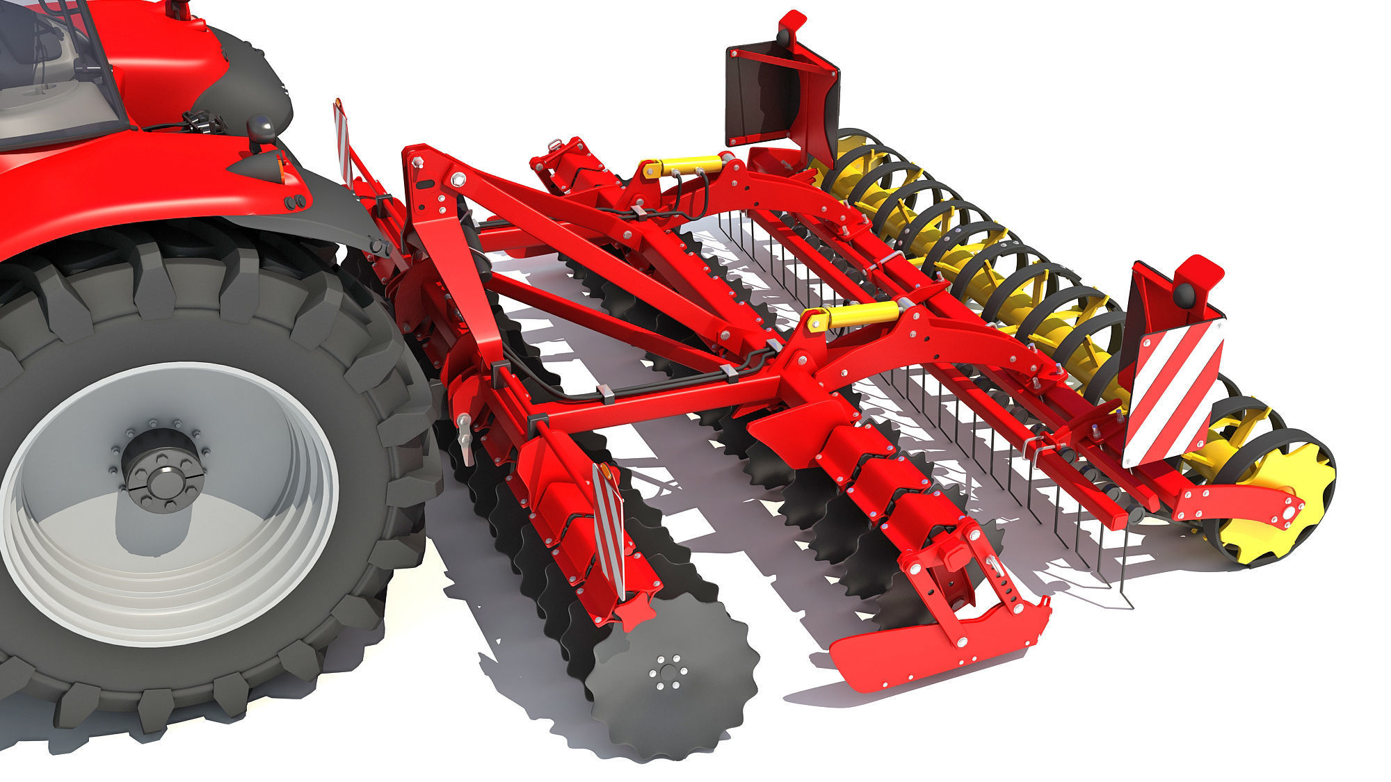 Tractor with Disc Harrow 3D model_11