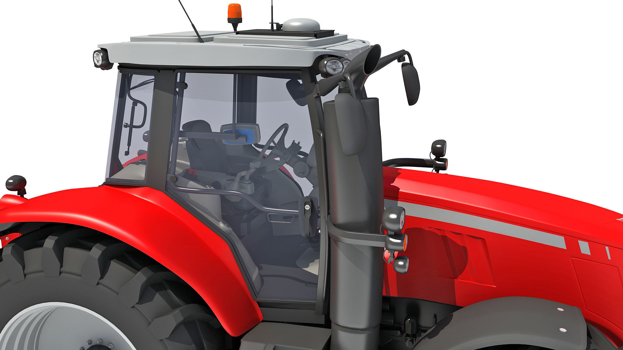 Tractor with Disc Harrow 3D model_15