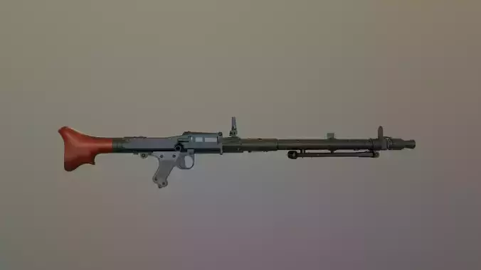 MG34 Weapon Game Ready 3D model