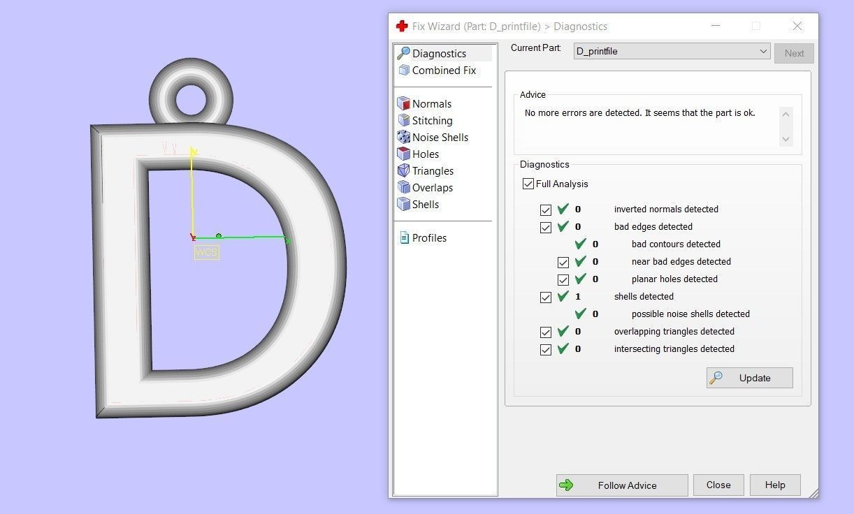 Heart Alphabet D 3D print model_12