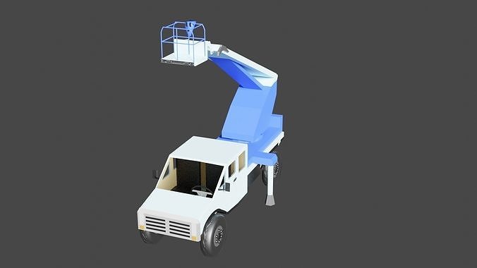 Aerial platform Low-poly 3D model