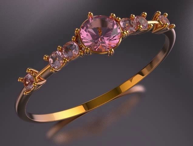 Engagement Ring 001 3D print model_2