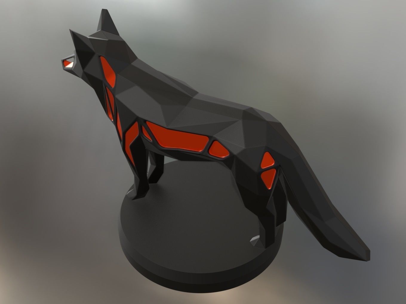 Voronoi Red Fox 3D print model_6