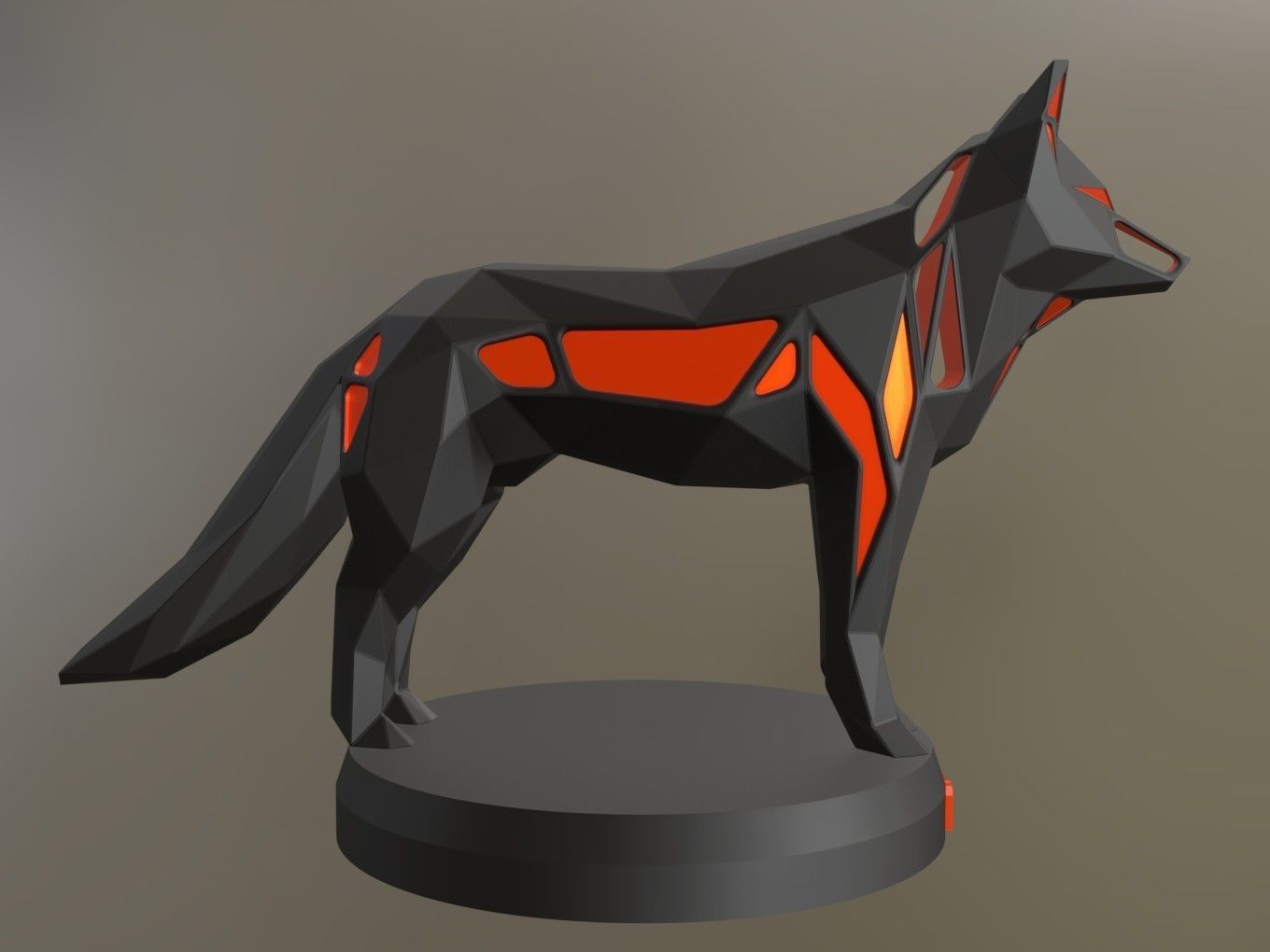 Voronoi Red Fox 3D print model_4