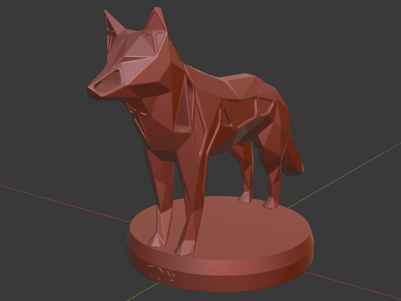 Voronoi Red Fox 3D print model_12