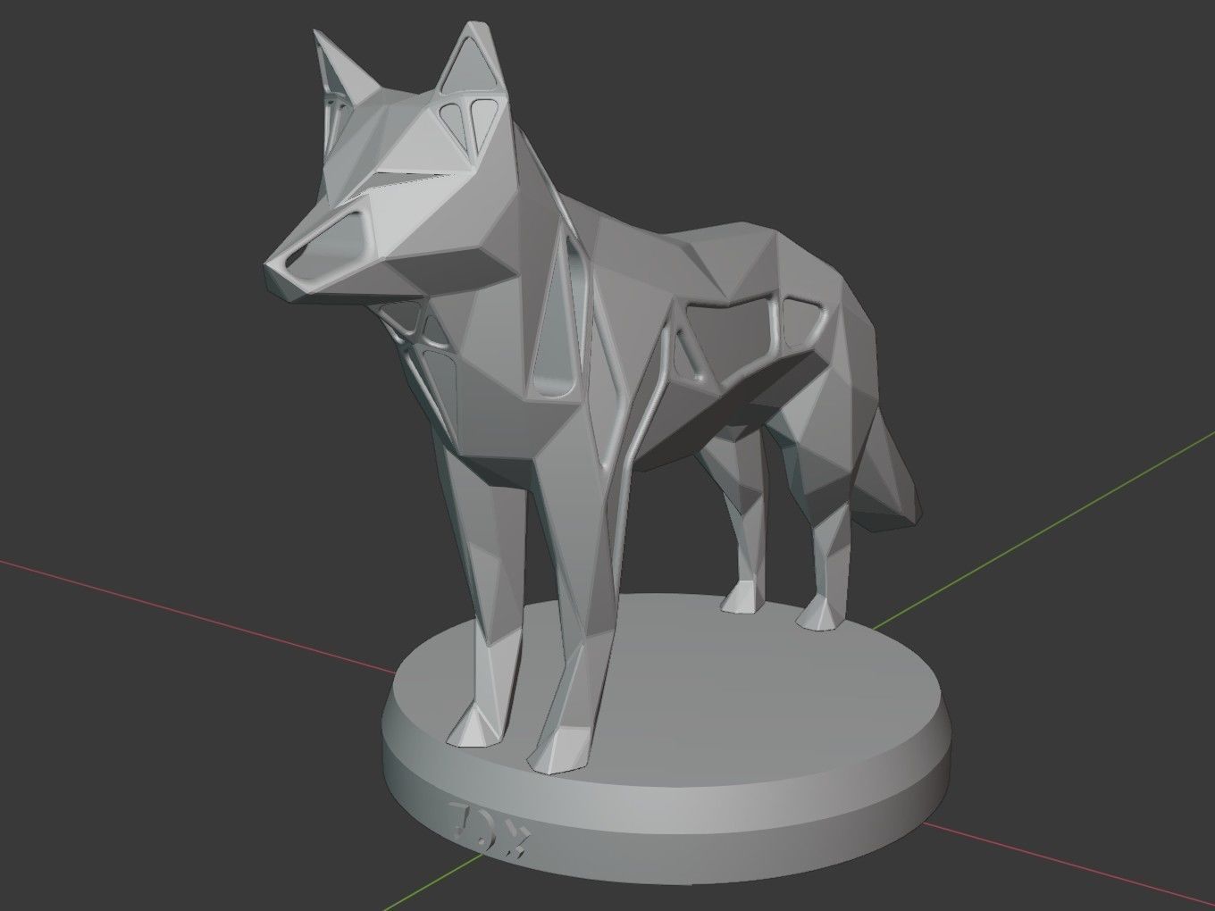 Voronoi Red Fox 3D print model_9
