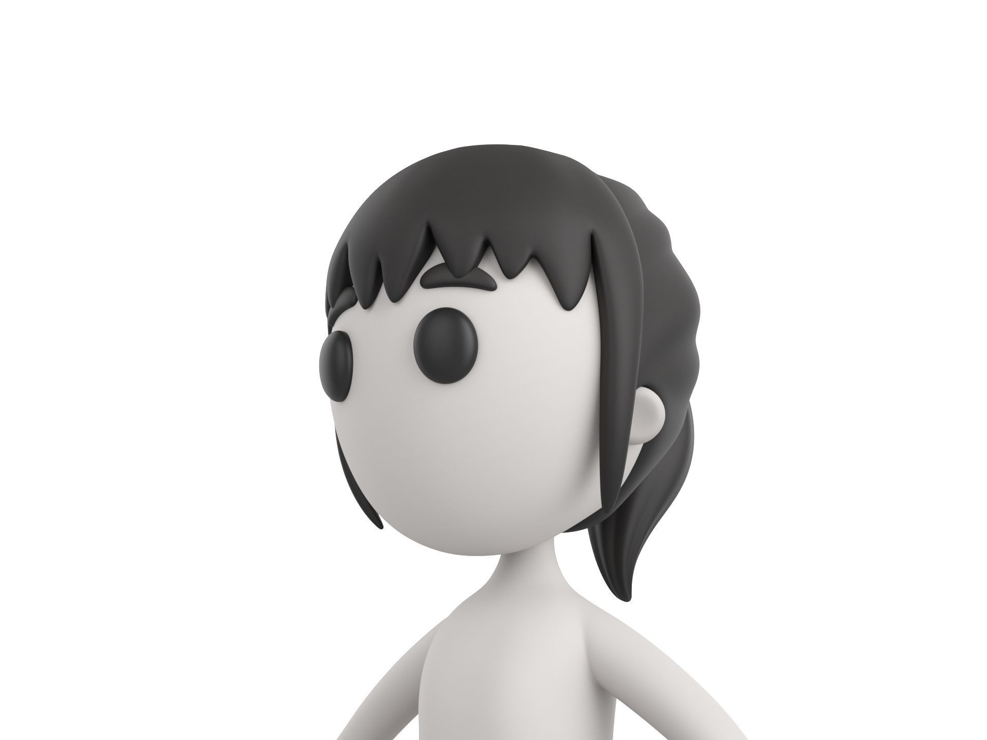 Character081 Girl 3D model_8
