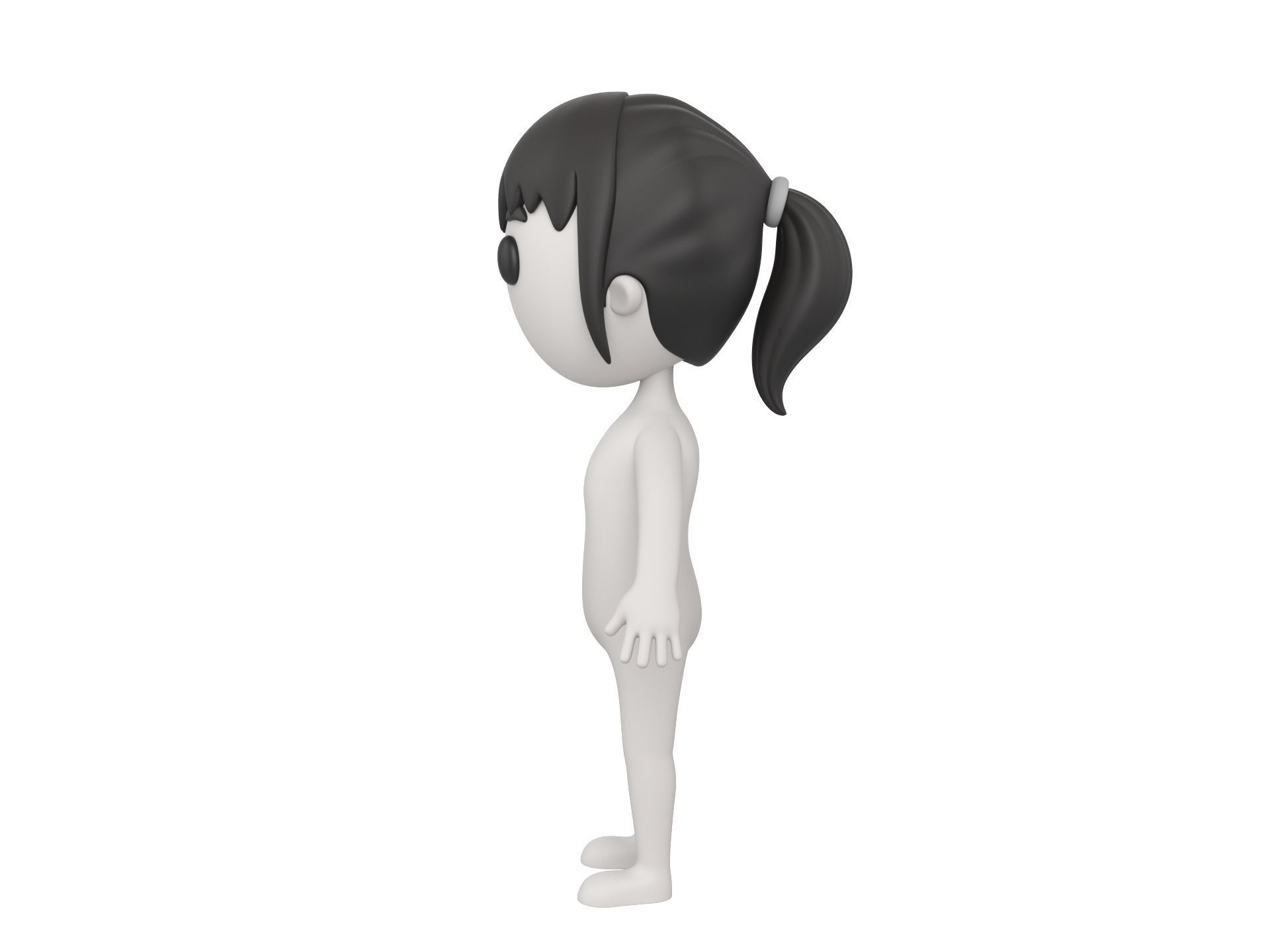 Character081 Girl 3D model_7