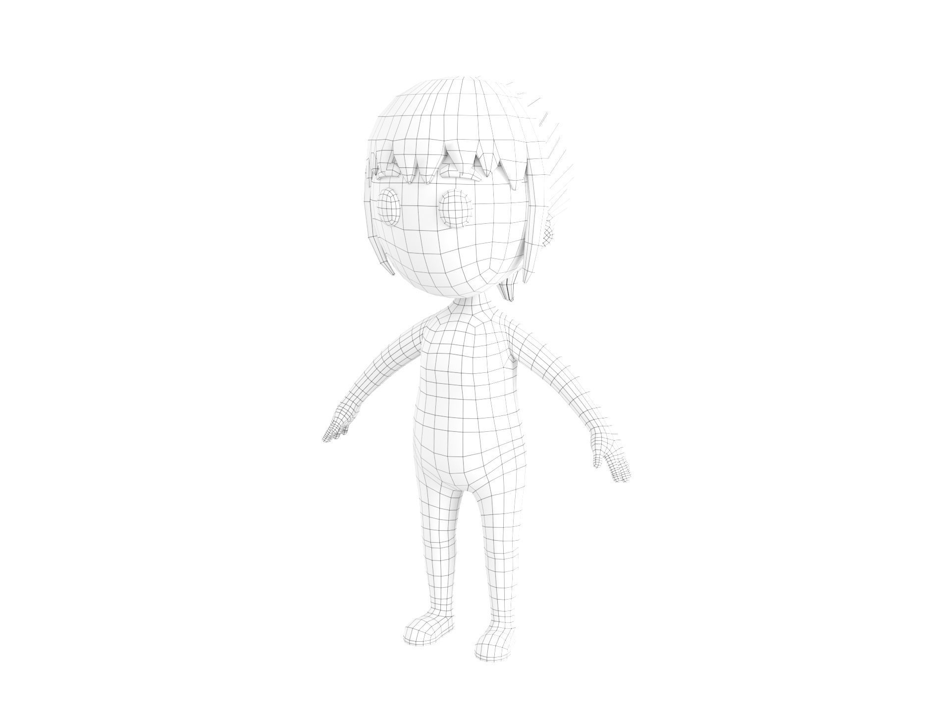 Character081 Girl 3D model_10
