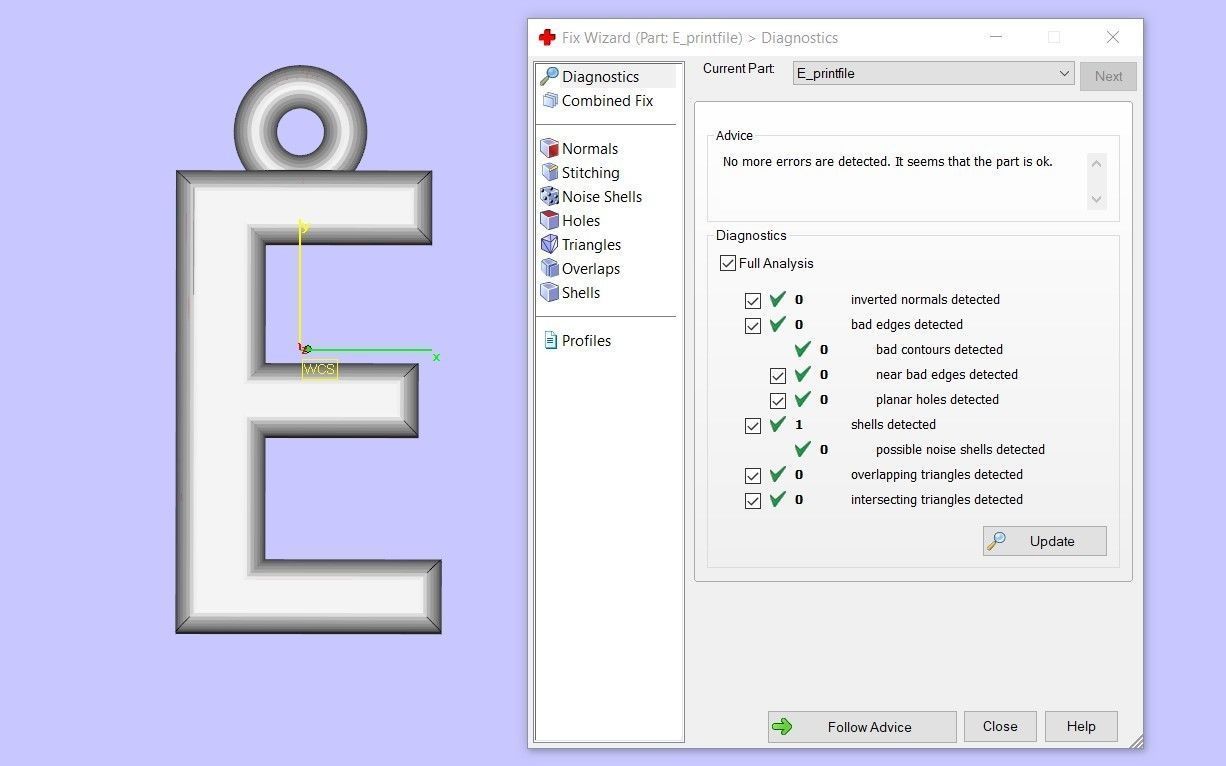 Heart Alphabet E 3D print model_12