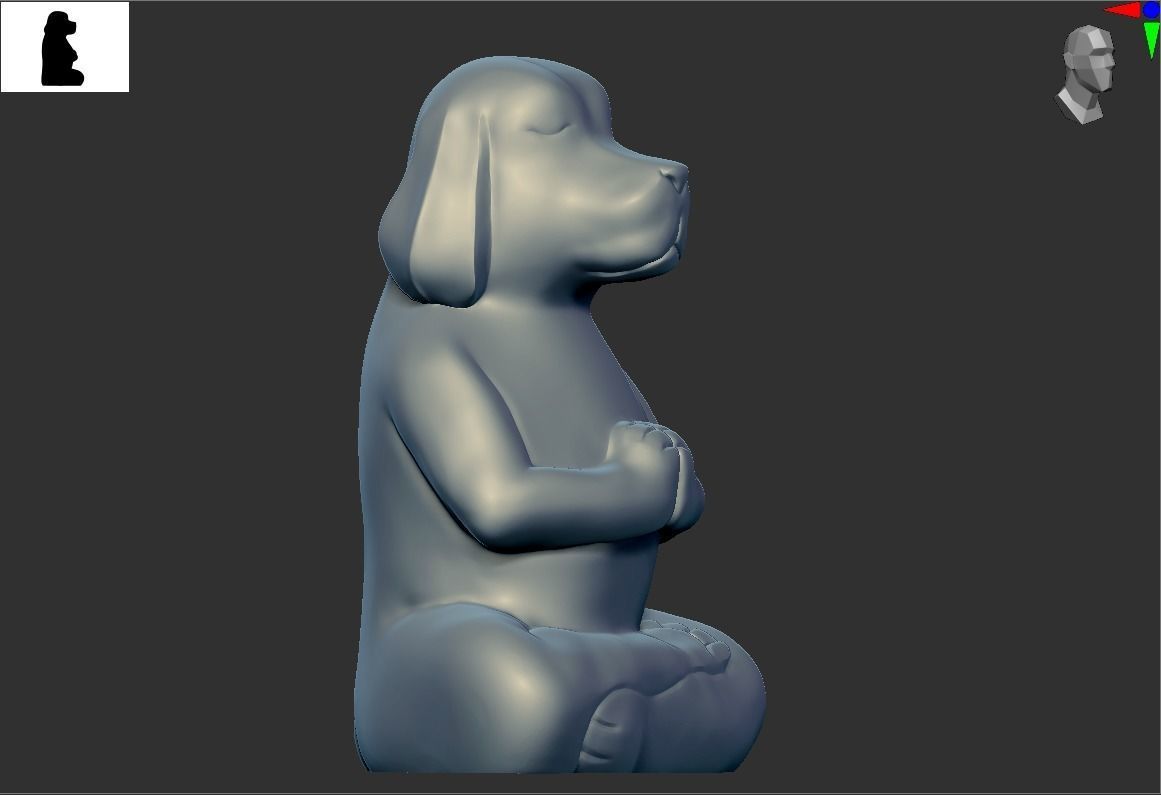 Yoga dog 2 3D print model_8