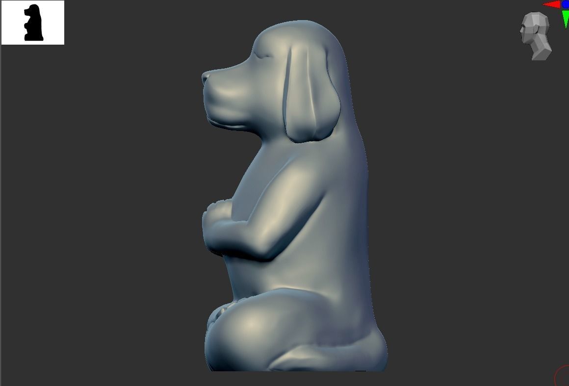 Yoga dog 2 3D print model_3