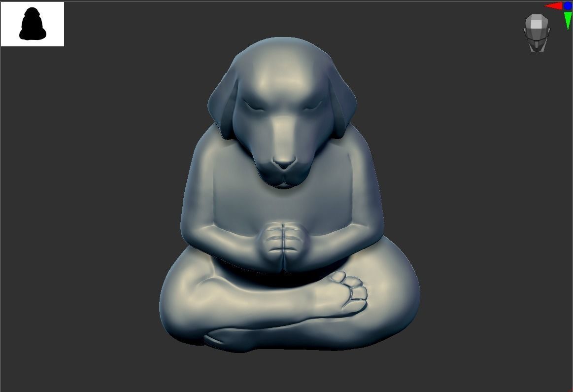 Yoga dog 2 3D print model_9