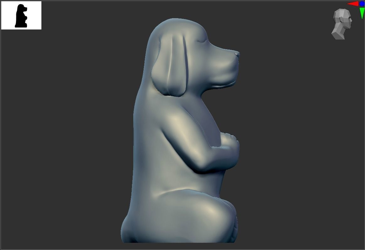 Yoga dog 2 3D print model_7