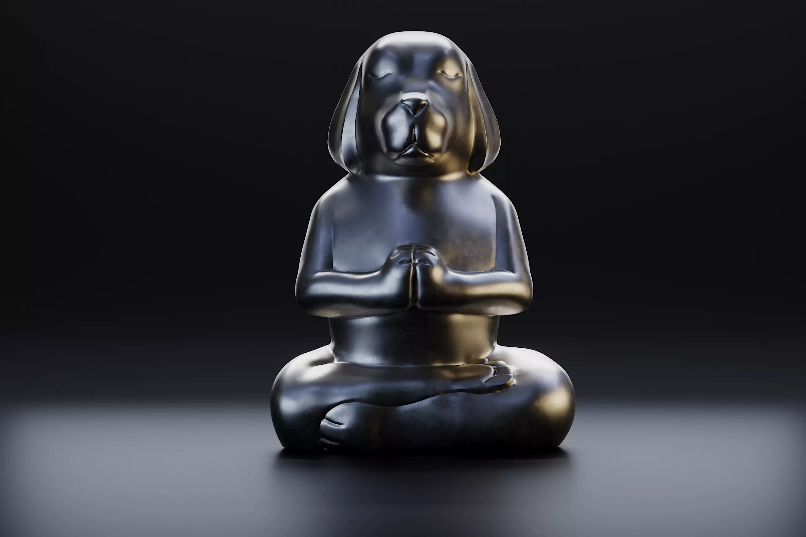 Yoga dog 2 3D print model_0