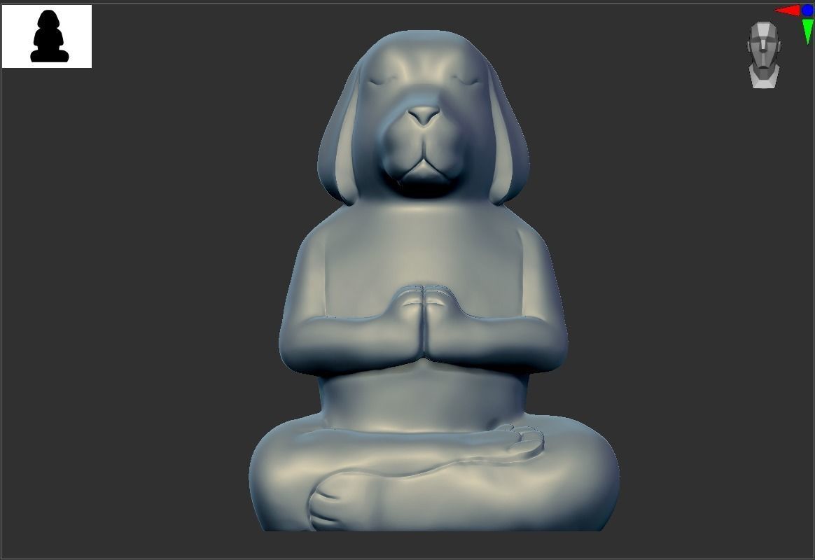 Yoga dog 2 3D print model_1