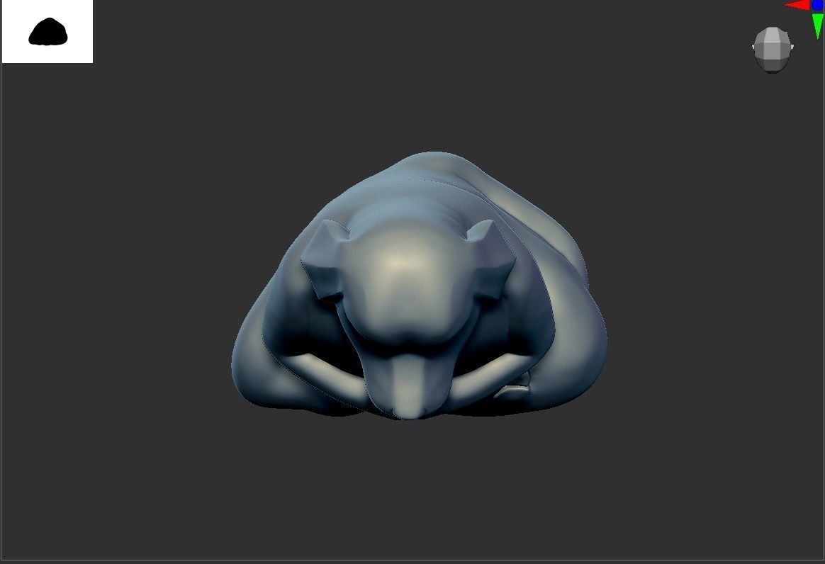 Yoga dog 2 3D print model_10