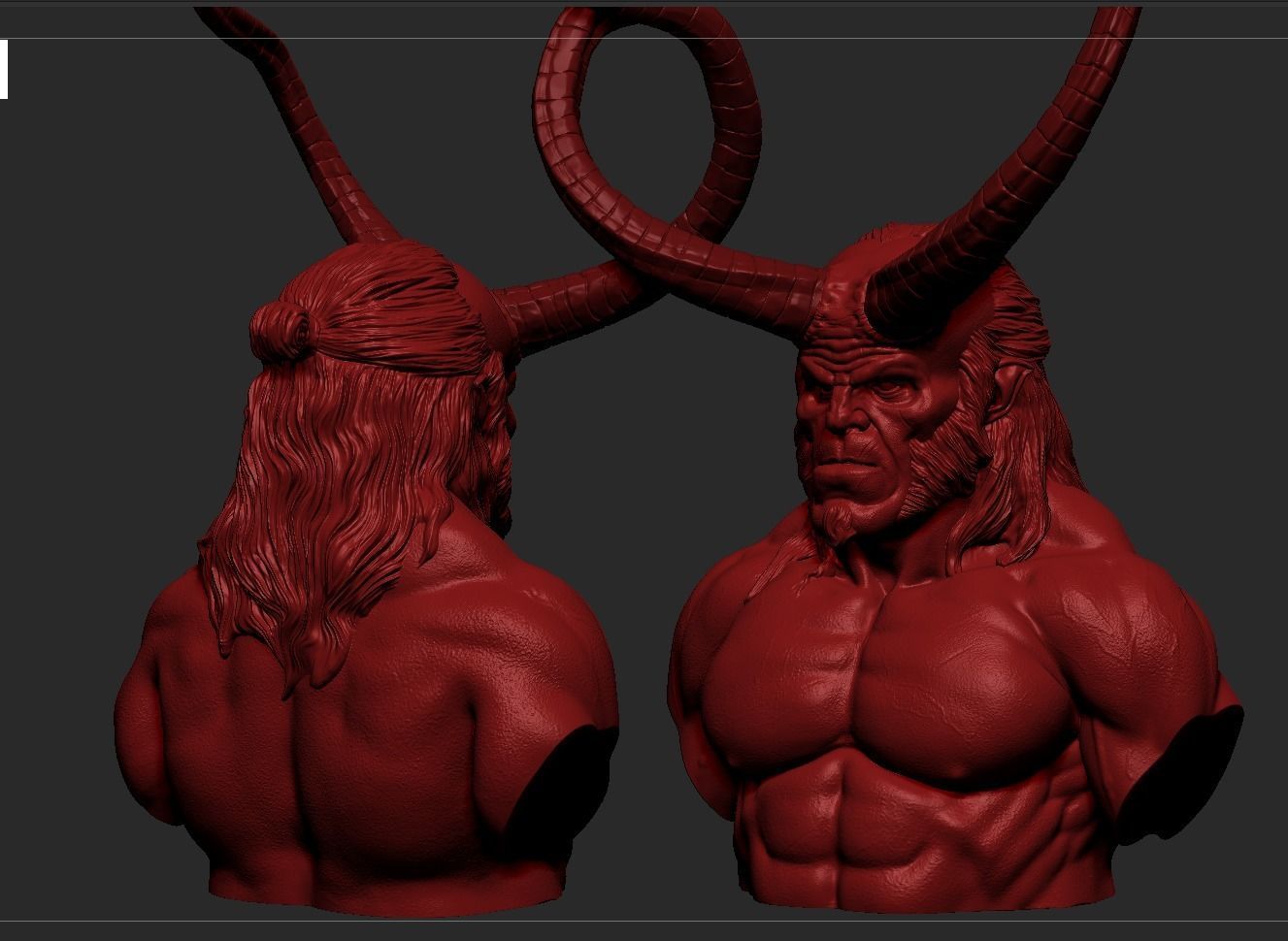 Hellboy Bust David Harbour 3D print model_15