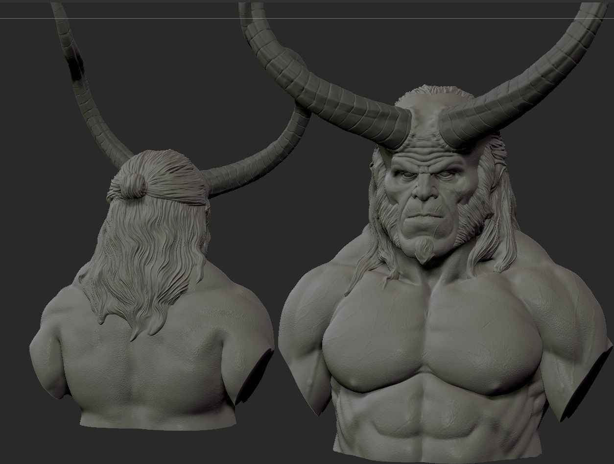 Hellboy Bust David Harbour 3D print model_6