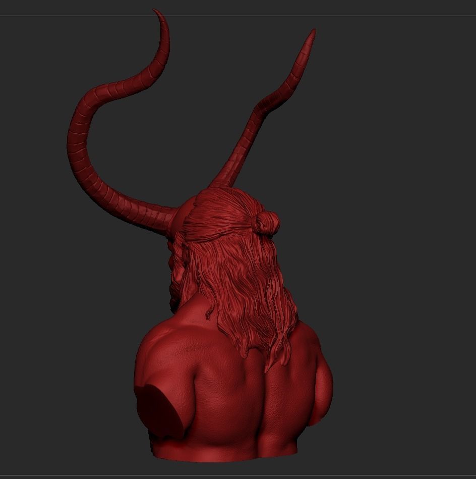 Hellboy Bust David Harbour 3D print model_12