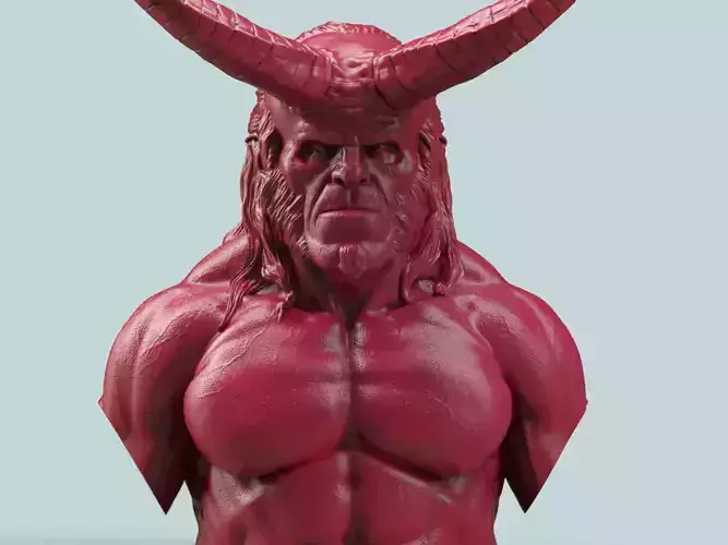 Hellboy Bust David Harbour 3D print model