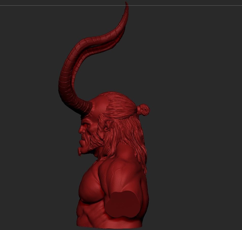 Hellboy Bust David Harbour 3D print model_11