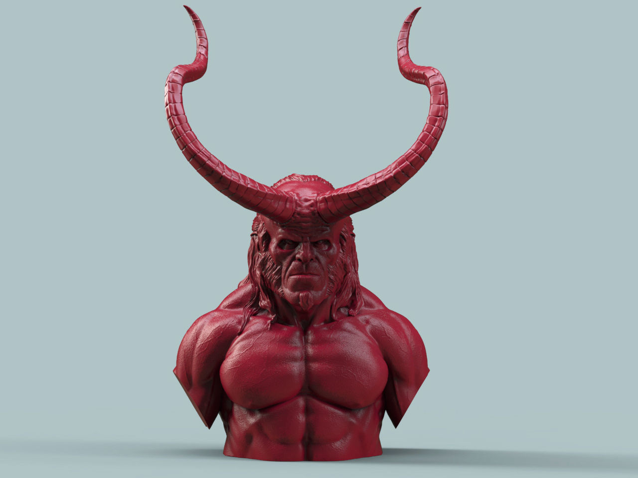 Hellboy Bust David Harbour 3D print model_1