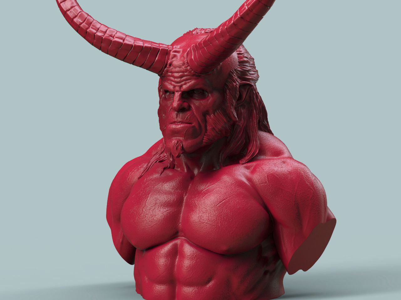 Hellboy Bust David Harbour 3D print model_5